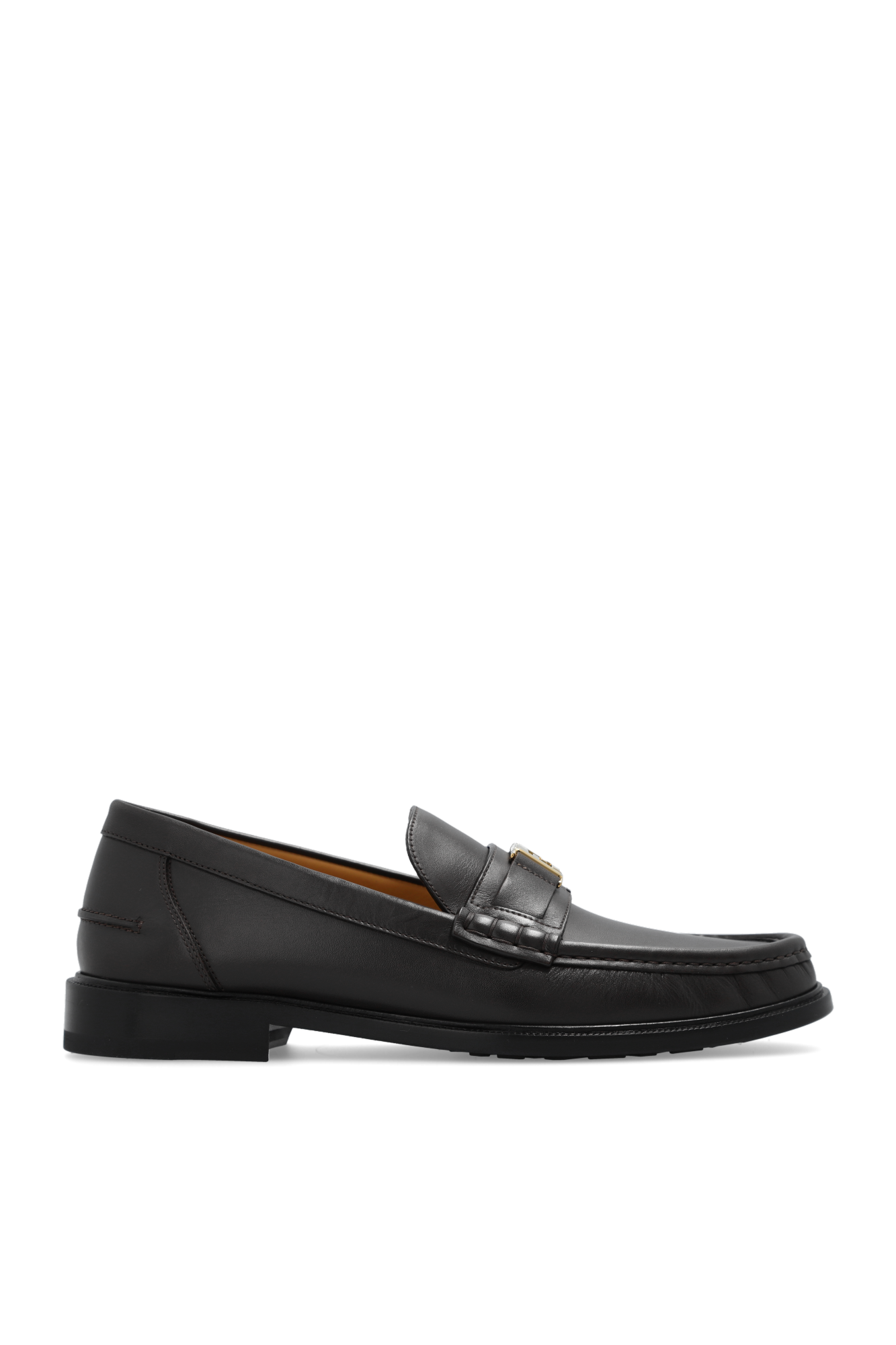 Brown Leather loafers Fendi Vitkac GB